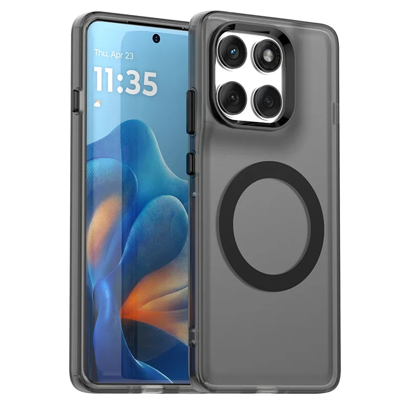 Magnetic Wireless Charging Case For Motorola Edge 60 Pro Moto Edge 60 Neo Fusion Cover Candy Colors Transparent Shell Fundas