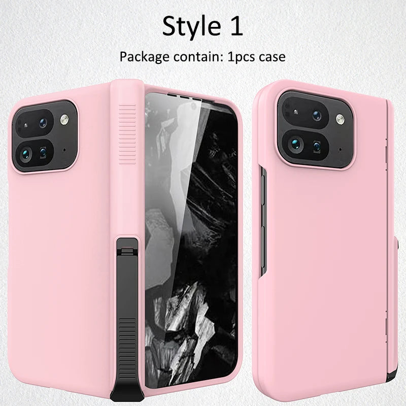 Spring Rotating Hinge Folding Matte Plastic Phone Case For Google Pixel 9 Pro Fold Matt Finish Shell