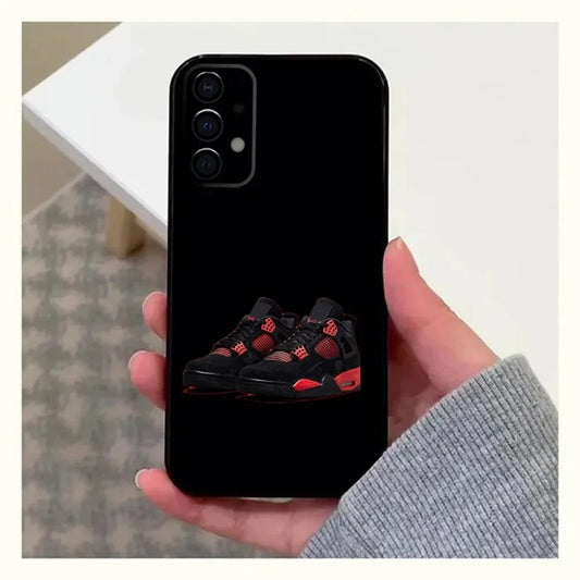 SJ2 Shoes Sports Basketball Phone Case For Samsung Galaxy A13,A21s,A22,A31,A32,A52,A53,A71,A80,A91 Soft Black Shell