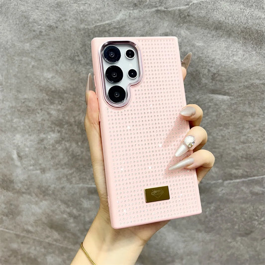 Luxury Girl Diamond Bling Glitter Phone Case for Samsung Galaxy S25 Ultra S24 S23 FE S22 S21 Plus A55 ZFLIP 6 High-grade Cover