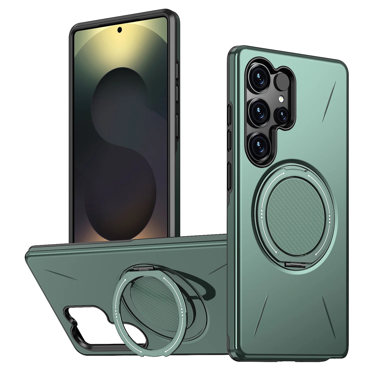360° Folding Stand Magnetic Magsafe Case For Samsung Galaxy S25 FE S24 S23 S26 Ultra Plus A56 A36 A26 A17 A07 A55 A35 A25 A15