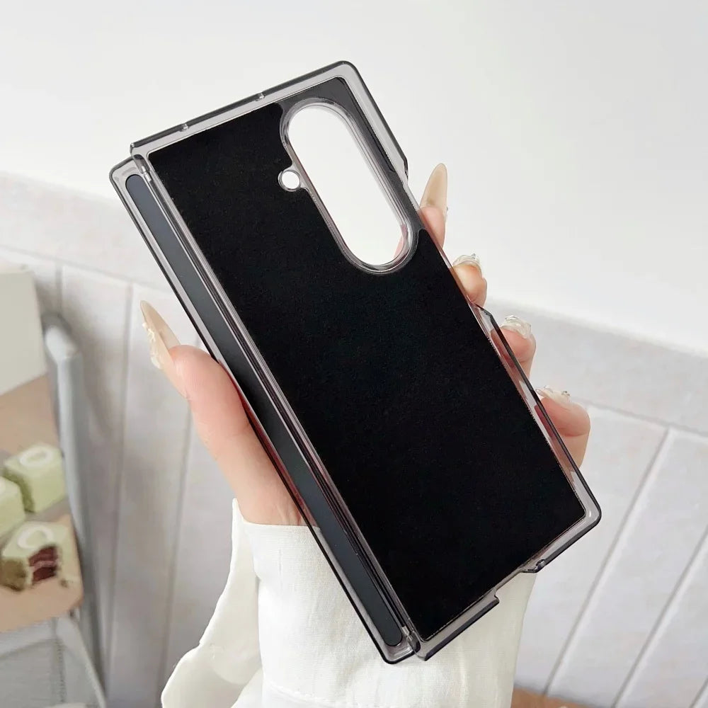 for Magsafe Magnetic Leather Case for Samsung Galaxy Z Fold 7 6 5 4 ZFold fold7 Wireless Charging Shockproof Business Back Cover