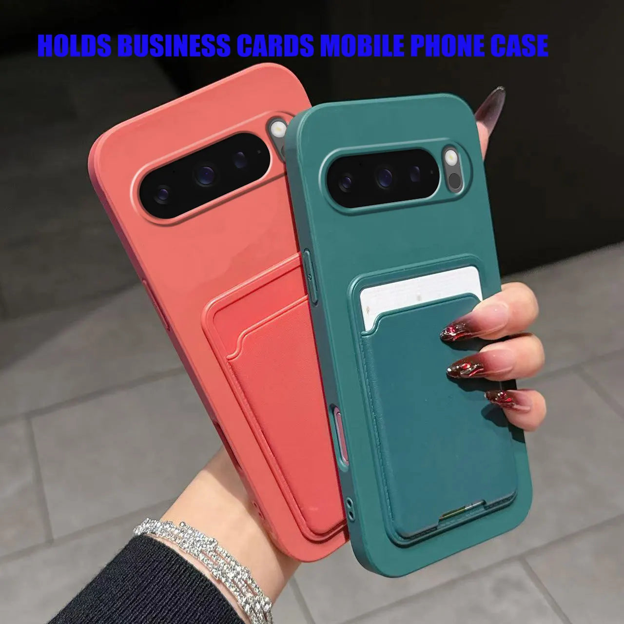 Case for Google Pixel 10 Pro 9 8 Liquid Silicone Card Holder Soft Phone Skin Cover 10 Pro XL Shockproof Back Pocket Wallet Funda
