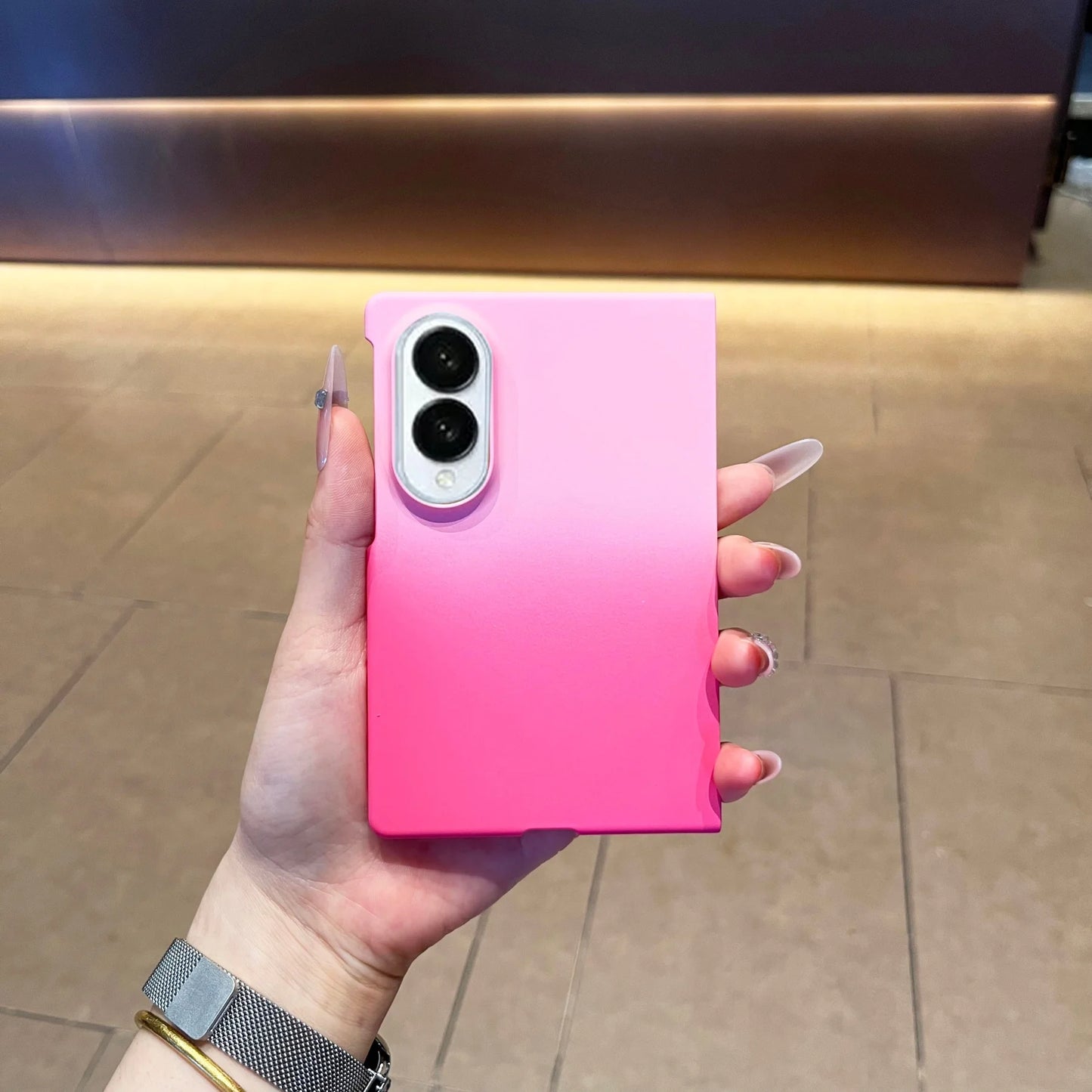 New Classic Korean Gradient Color Frosted Phone Case for Samsung Galaxy Z Fold 8 Wide Z Fold 8 Wide Shockproof Hard Cover