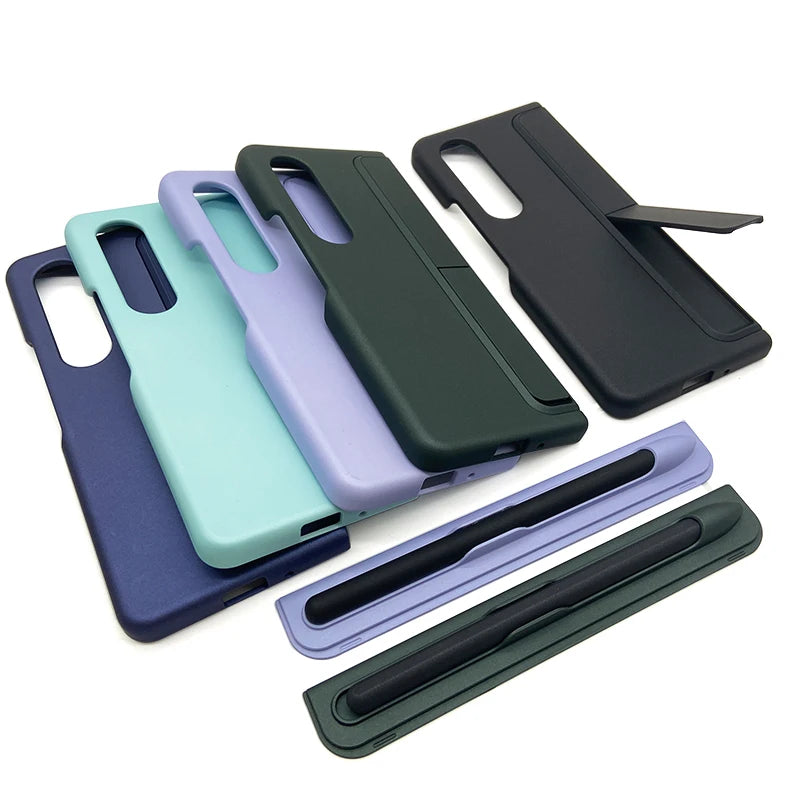For Samsung Galaxy Z Fold6 Case With S Pen Stand Cover PC Full Protective Bracket Case With Touch Pen For Galaxy Z Fold 6 5 4 3