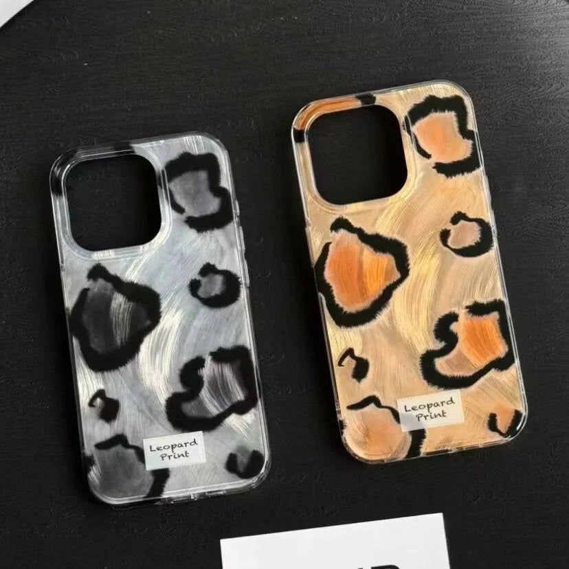 For Motorola Moto Edge 60 50 Fusion E15 G53 G13 G84 G34 G54 G24 G04S G75 Fashion Leopard Dazzle Lustre Lining Hard Phone Case