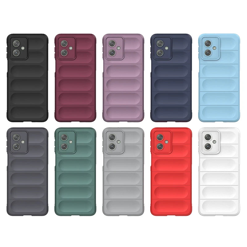 For Moto Edge 50 Pro Rugger Armor Silicone Case,AirBag Anti-shock Rubber Case For Moto G14 G54 G84