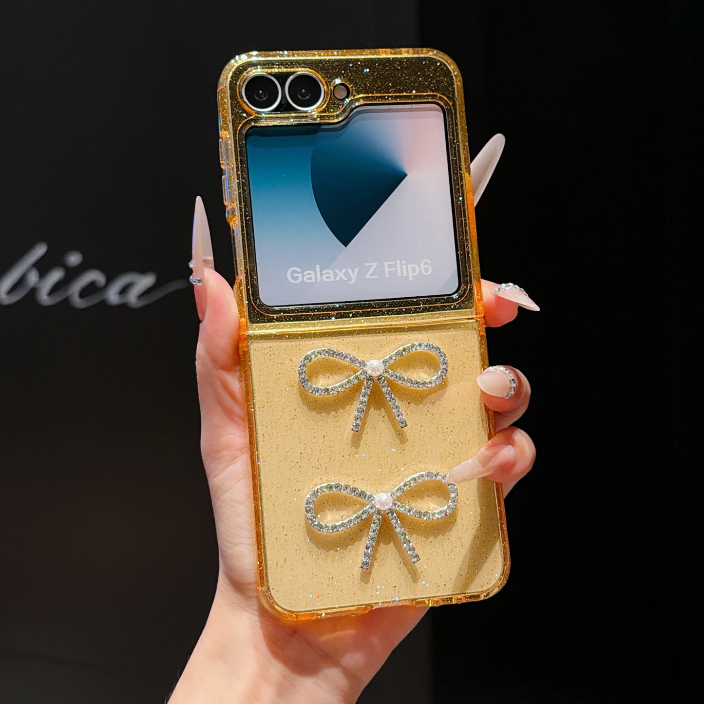 for Motorola Razr 70 60 50 Ultra 40 60Ultra 70Ultra Korean 3D Glitter Rhinestone Bowknot Fold Case Shockproof Soft Cover