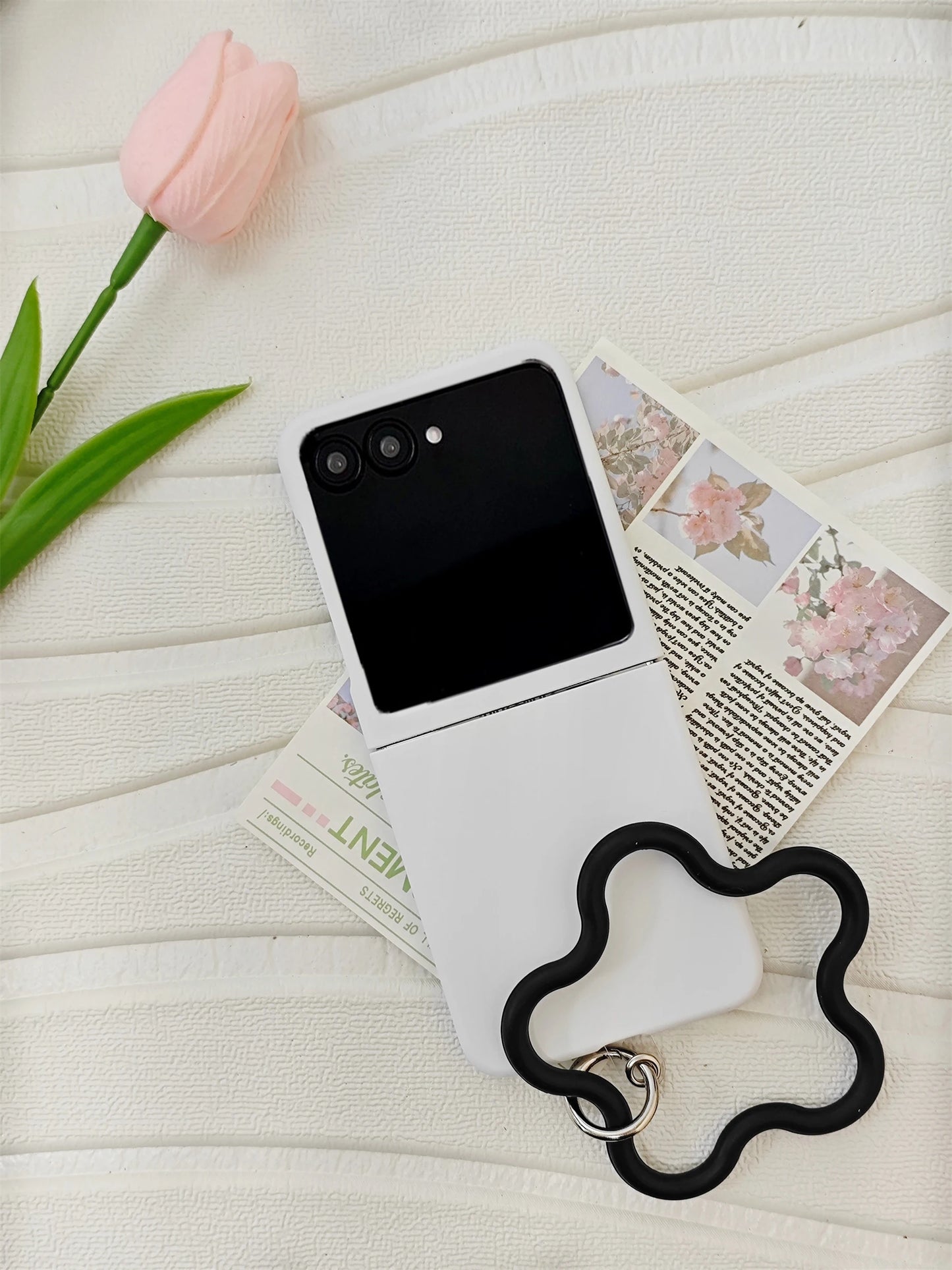 Cute Korean Gradient Color Case with Silicone Star Bracelet for Motorola Razr70/60/50 Ultra Razr60 Pro Razr 70/60/50 Back Cover