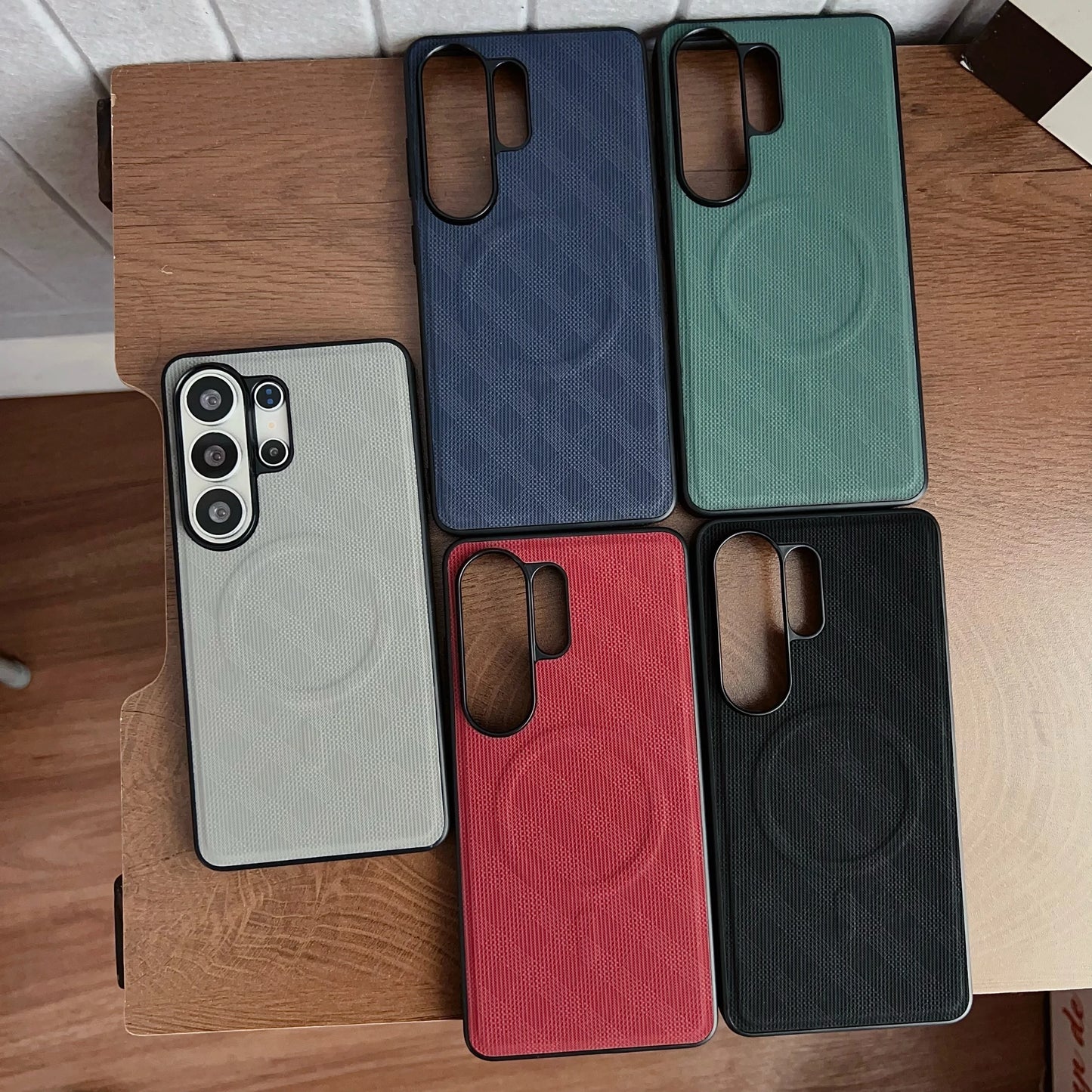Business Leather Pattern Shockproof Case for Samsung Galaxy S26 Ultra Plus S26+ A57 A37 A17 Magnetic Wireless Charging Cover
