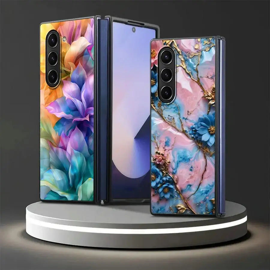 Beautiful Flowers Back Phone Cover Case for Samsung Galaxy ZFold4 Z Fold 7 6 5 4 3 ZFold3 ZFold7 ZFold6 ZFold5