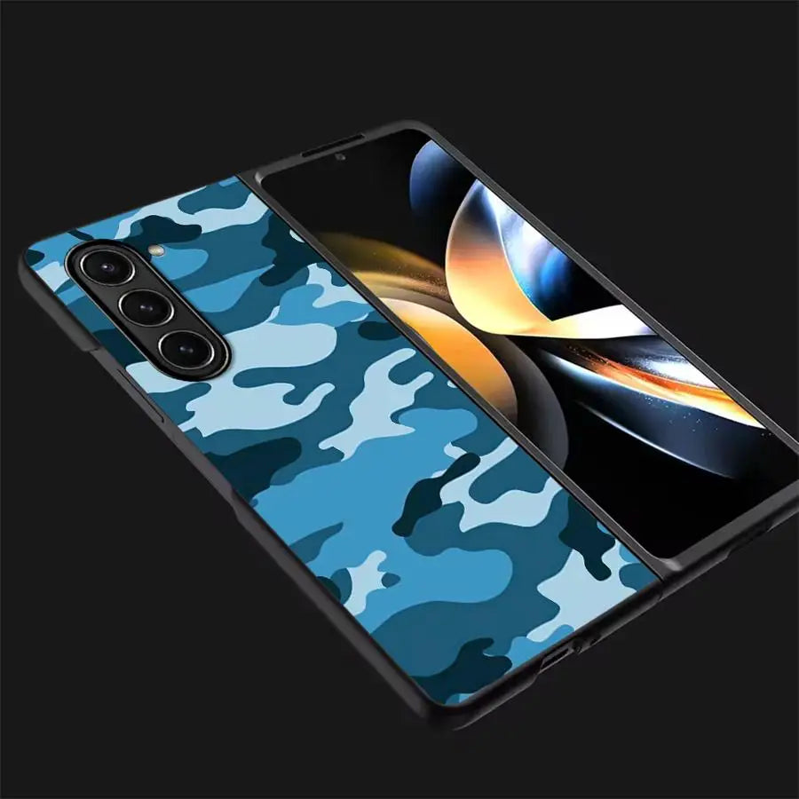 Camouflage Pattern Back Phone Cover Case for Samsung Galaxy ZFold5 ZFold3 ZFold7 Z Fold 7 6 5 4 3 ZFold6 ZFold4