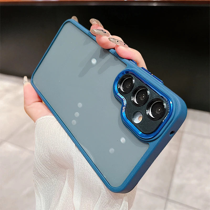 Transparent With Full Lens Protection Case For Samsung Galaxy S25 S24 S23 FE Plus Ultra A16 A06 A55 A54 A35 A25 A15 A14 A13 4G5G