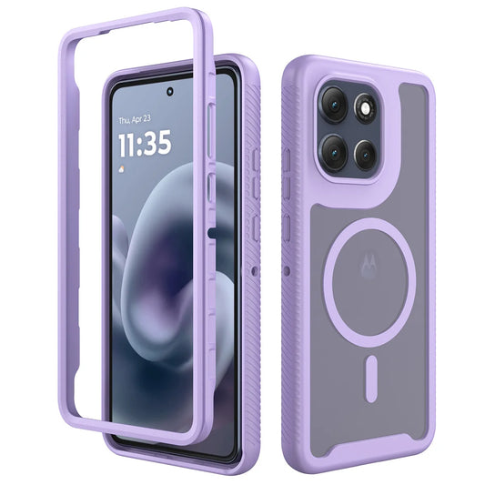 Military Shockproof Matte Magnetic Phone Case For Motorola Moto G55 G05 G35 G15 E15 G06 G56 G86 For Magsafe Rugged Armor Cover