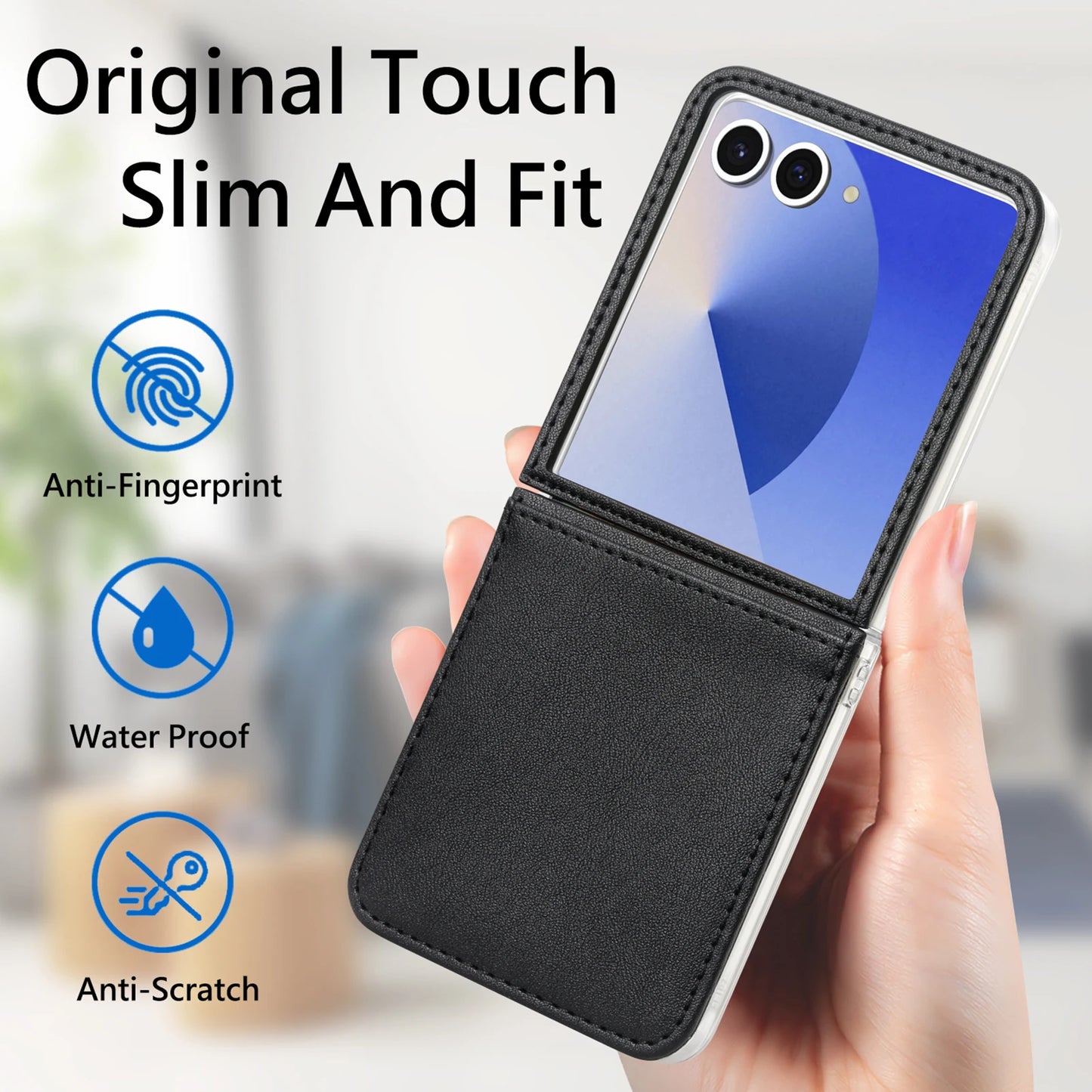 Card Slot Holder Luxury Leather Bag Case for Samsung Galaxy Z Flip7 5G Flip5 Flip 7 6 Flip6 Flip4 Flip 5 4 3 2 Flip3 Flip2