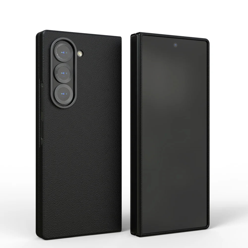 For Samsung Galaxy ZFold 6 ZFold6 Case Z Fold6 SkinFriendly leather phone case shockproof Luxury feeling Solid color Full Cover