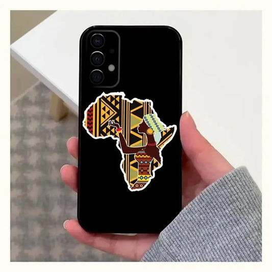 Africa Map Geogra Phone Case For Samsung Galaxy A20,A21s,A22,A31,A32,A52,A53,A72,73,A80,A91 Soft Black Cover