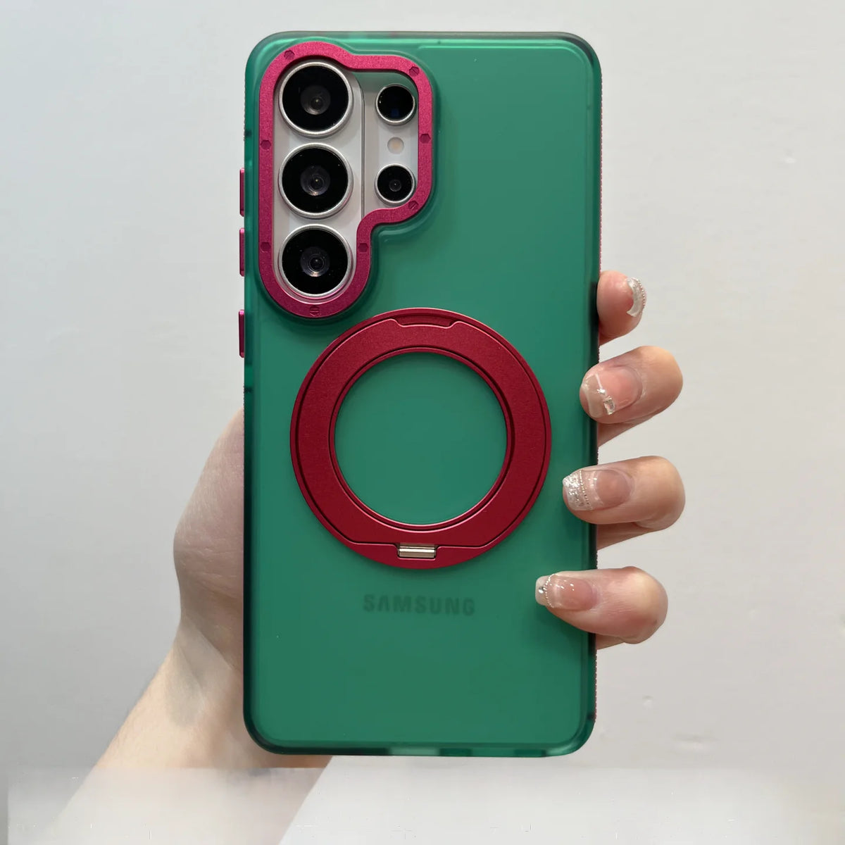New for Magsafe 360°Rotatable Ring Stand Case for Samsung Galaxy S26 S25 S23 Ultra Plus S24FE S22Ultra Colorful Shockproof Cover