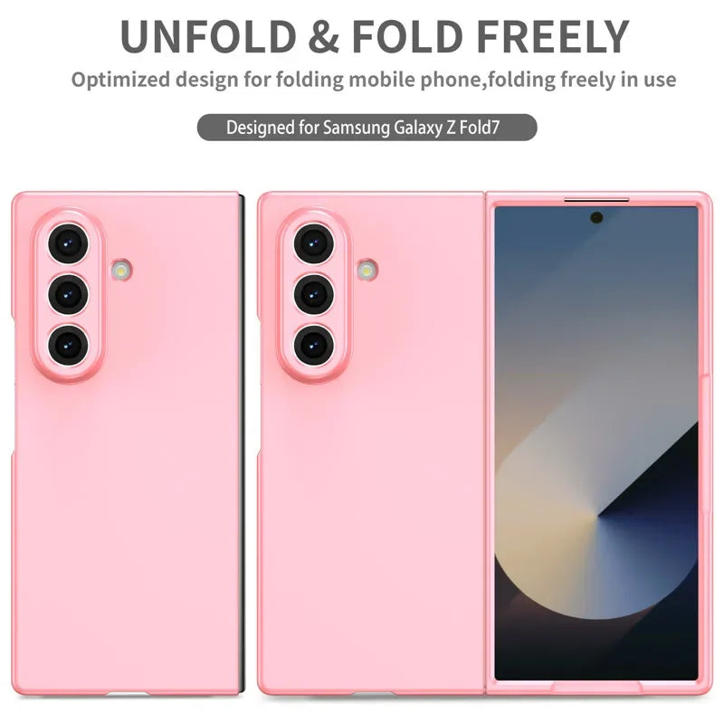 New Ultra Thin Phone Cases for Samsung Galaxy Z Fold 7 6 5 4 3 Fold7 Skin Feel Lightweight Hard PC Shockproof Protector Cover
