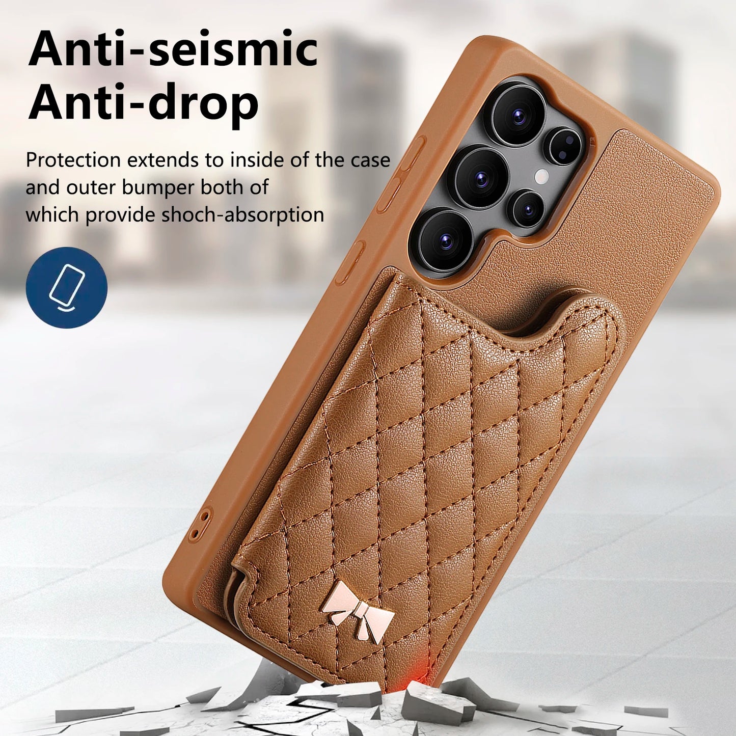 Wallet Card Slot Flip Leather Phone Case for Samsung Galaxy S25 Edge Ultra S24 Plus Cover A56 A55 A54 A36 A35 A06 A15 A16 A25 5G