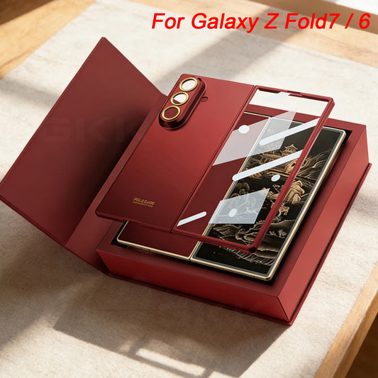 Ultra-thin Anti-scratch Plastic Case For Samsung Galaxy Z Fold 7 6 Screen Glass Restored Thickness Cover For Galaxy Z Fold7 Case