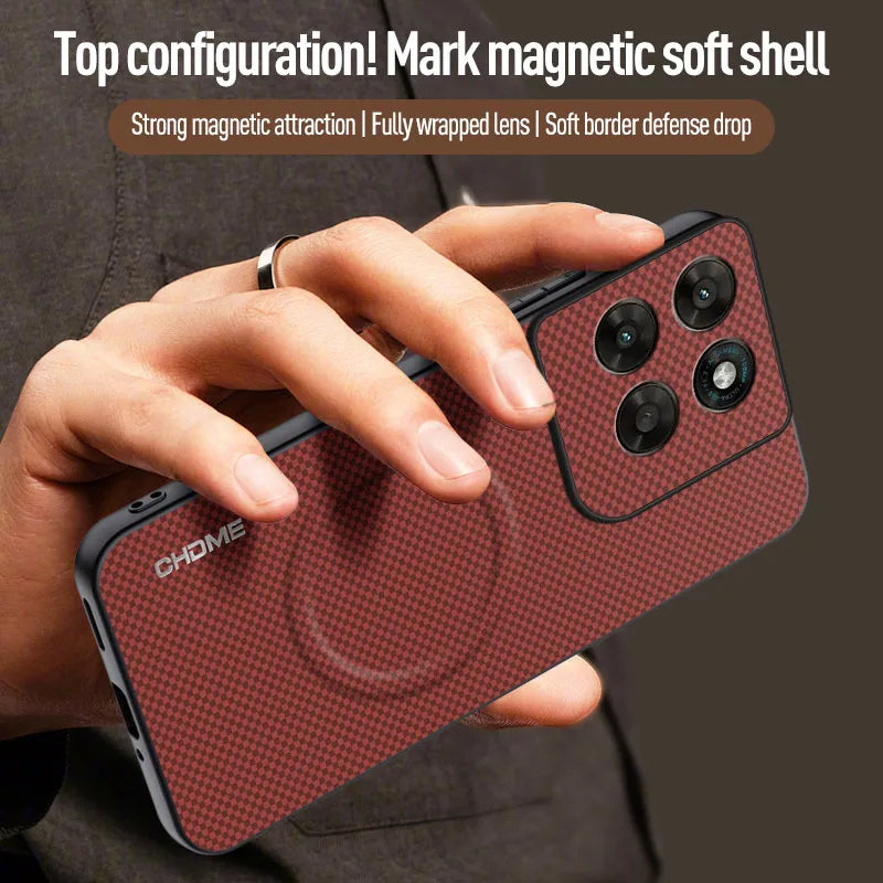 EUCAGR For Motorola Moto G77 Car Magnetic Holder Phone Case For Motorola Moto G77 Shockproof Silicone Full Protective Back Cover