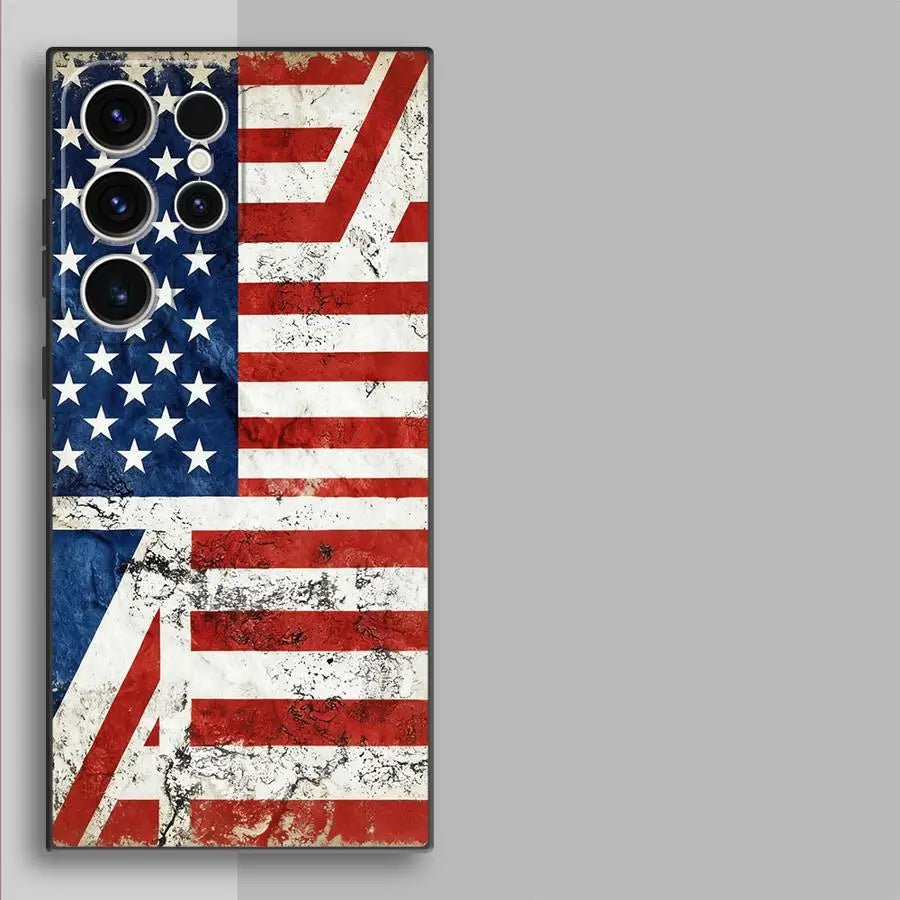 National Flag Pattern Case for Samsung Galaxy S26 S21 FE S20 S10 S9 S23 Note 20 Ultra 8 9 10 S24 Plus S25 Ultra Funda Phone