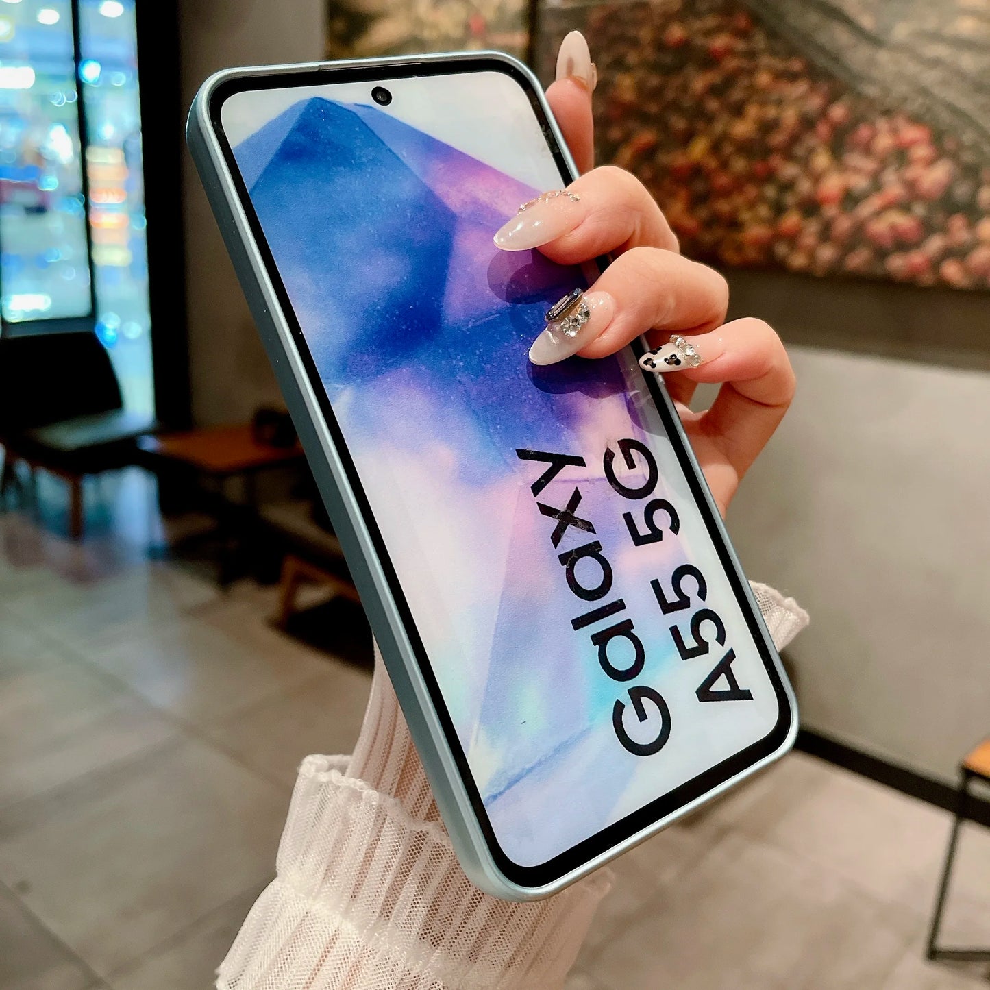 AG Frosted Anti-Scratch Glass Case For Samsung S25 Edge S24 FE S23 S22 S21 S20 FE Note 10 Plus 20 Ultra A55 A54 Shockproof Cover
