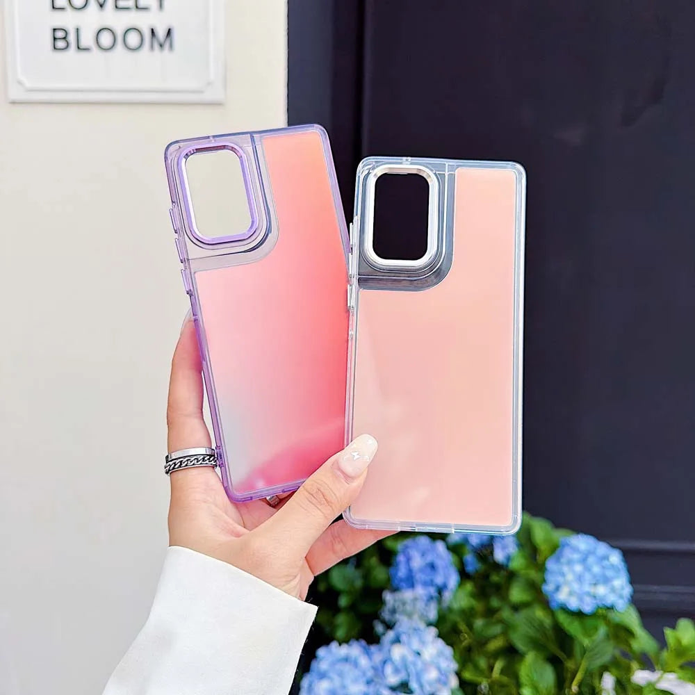 Laser Gradient Matte Shockproof Phone Case for Motorola Moto Edge 60 50 G04 G24 G05 G15 Power G Play 5G 2026 Stylus Fusion Cover