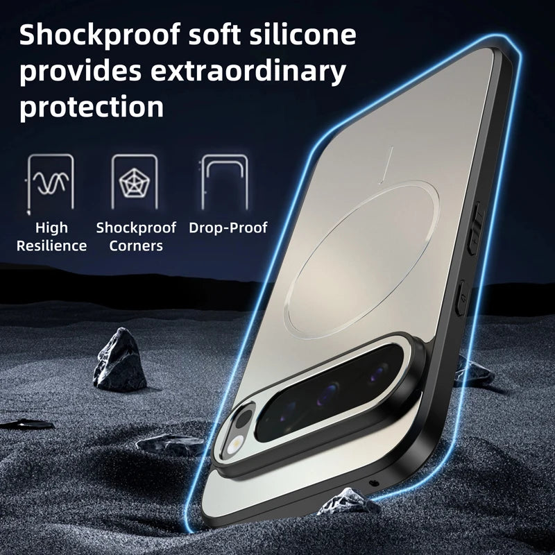 Luxury AG Slim Matte Magnetic for Magsafe Case For Google Pixel 10 9 8 7 Pro XL 9A 8A 10A Non-slip Wireless Charging Hard Cover