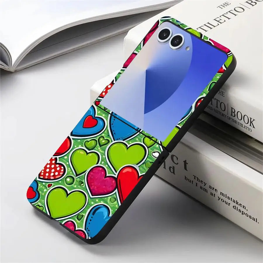 Cover Phone Case for Motorola Razr 70 50 60 Ultra Razr Fold 50/60 70 Plus Colorful Hearts Graffiti