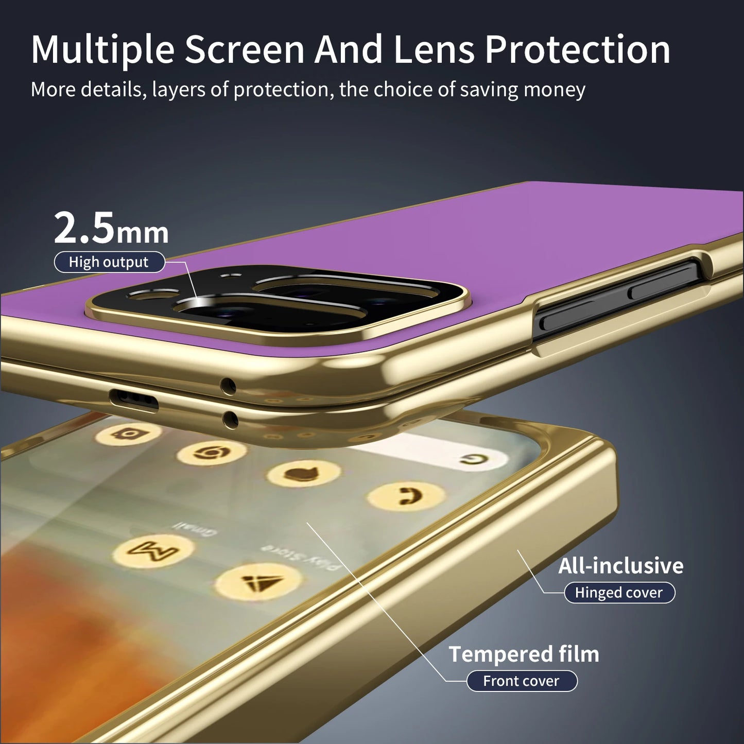 AG Matte Anti-Fingerprint Phone Case for Google Pixel 10 Pro Fold Hinge Lens Protection Shockproof Cover with Front Glass Film
