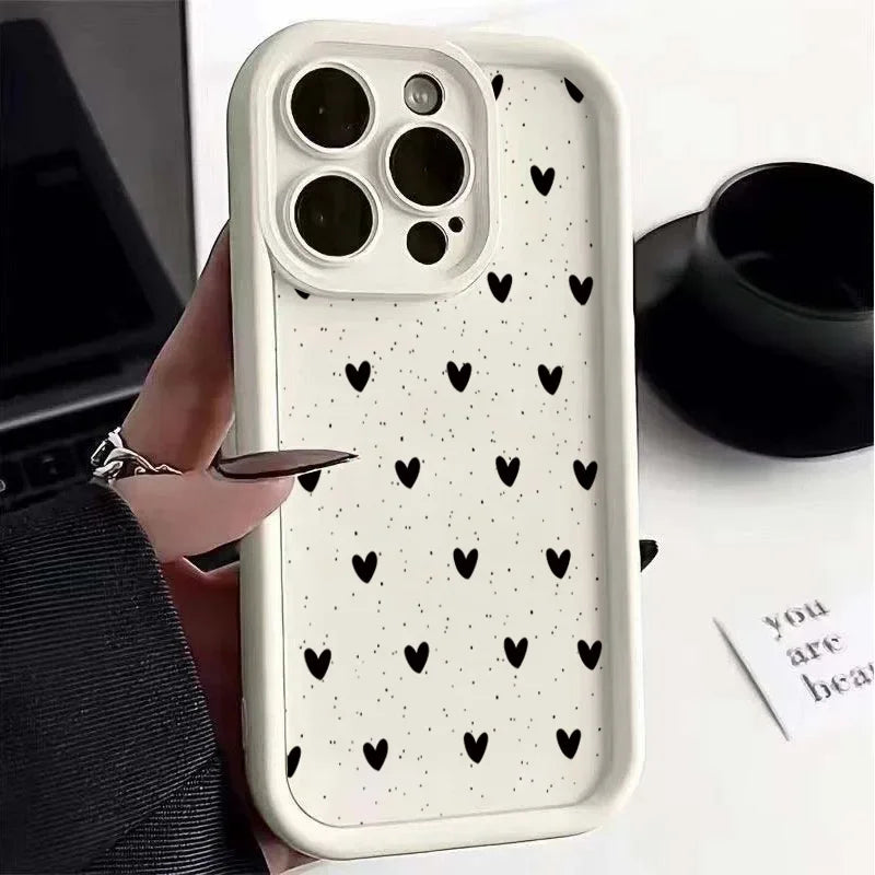 Small Love Heart Phone Case for Motorola Moto Edge 40 Neo 50 Pro 50 Fusion 5G G84 G14 G32 G35 G52 G30 G60S G53 G22 E13 E14 Cover