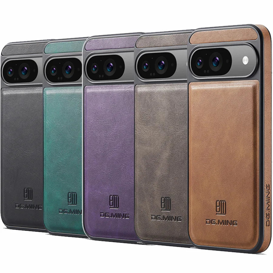 Strong Magnetic Leather Case for Google Pixel 10 Pro XL 9 8 Pixel10 Pixel9 Magnet Car Holder Shockproof Phone Cover etui