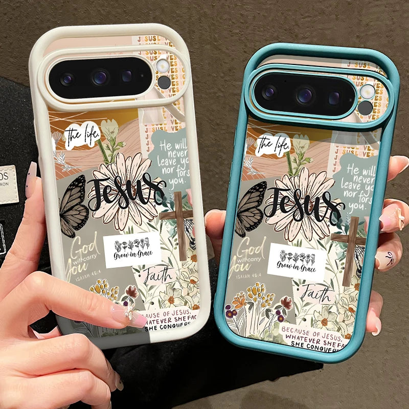 Creative Collage Patterns Case For Google Pixel 8 9 7 Pro Pixel 9 Pro XL Soft TPU Silicone Phone Cover For Google Pixel 7A 8A