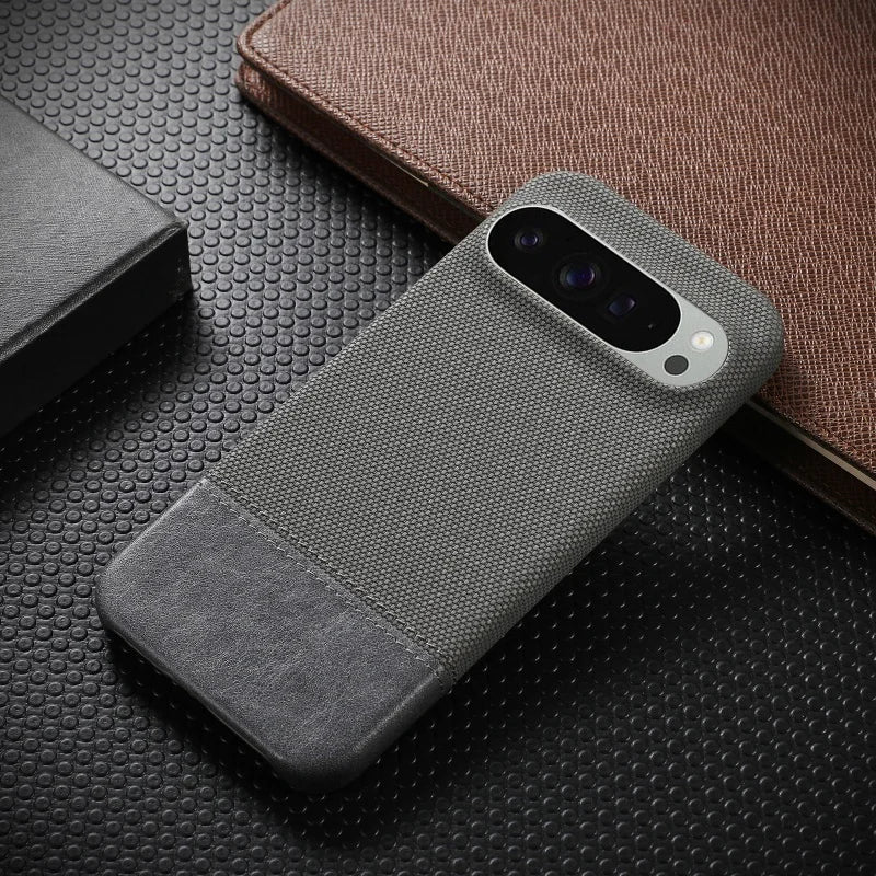 Retro Splice Armor Leather Shockproof Case For Google Pixel 10 9 8 Pro XL 10ProXL 9ProXL 8A Business Frameless Matte Fabric Capa