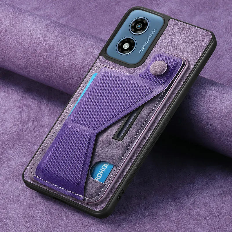Leather Card Holder Capa for Motorola Moto G85 G55 G45 G35 G05 E15 S50 Neo Edge 60 Fusion Edge50 Pro 50 Neo 5G Bumper Back Case
