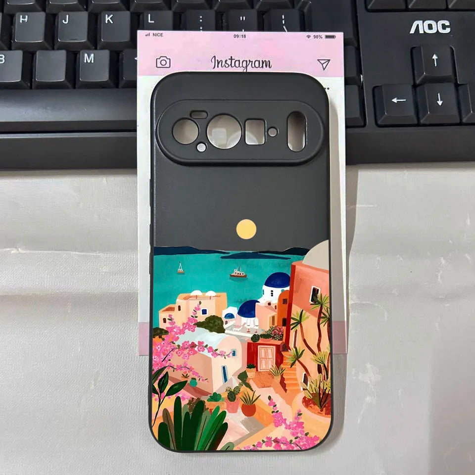 For Pixel 10Pro Japan Anime Mount Fuji Landscape Phone Case For Google Pixel 10 Pro XL 9 8 7 6 Pro 8A 7A Scenery Soft Back Cover