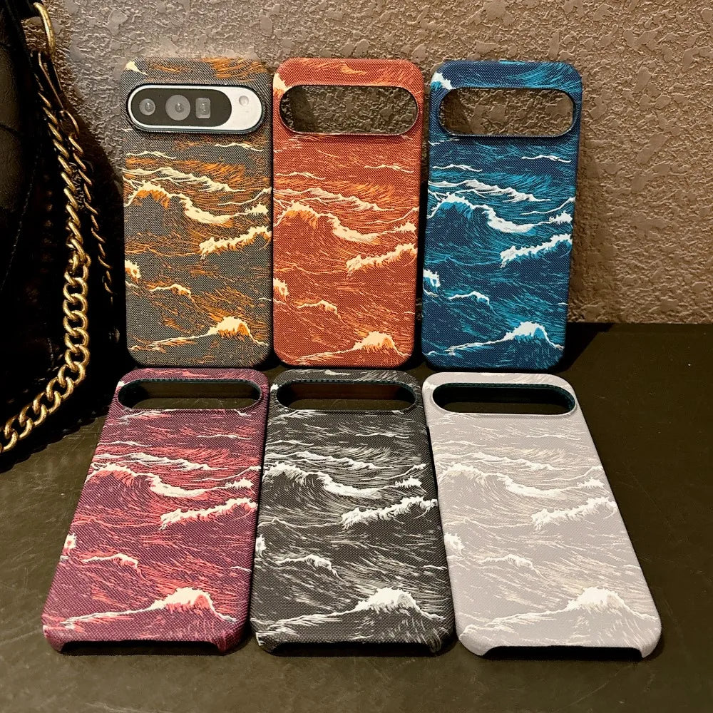 Luxury Kevlar Pattern Leather for Magsafe Wireless Charging Phone Case for Google Pixel 7 8 9 10 Pro XL 10A 9A Magnetic Cover