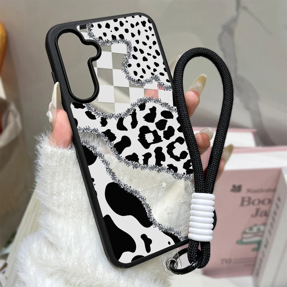 Soft Silicone Matte Phone Case For Samsung A56 5G A17 A16 A55 A54 A15 A07 A06 A36 A35 A26 A25 A05s A12 A13 A14 A34 Leopard Cover