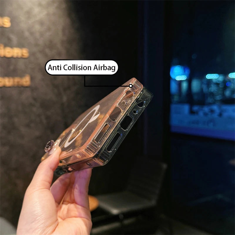 Simple Slim Glitter Bling Wireless Charging Magnetic Case For Motorola Moto G Stylus Powet Play 5G 2024 2025 Soft TPU Back Cover