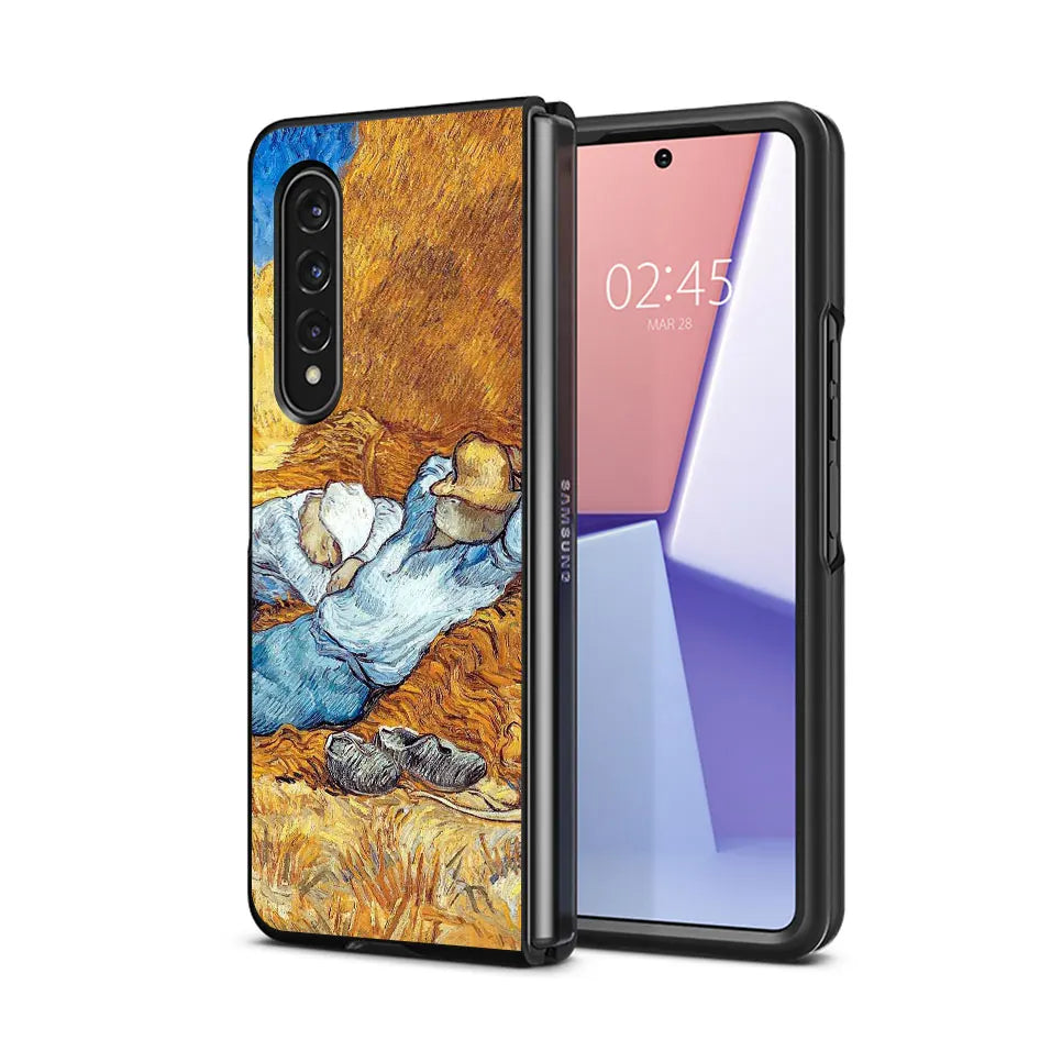 Van Gogh Cases for Samsung Galaxy ZFold4 Z Fold5 ZFold6 5G Z Fold4 Z Fold3 Protection Capa Shockproof Cover Black