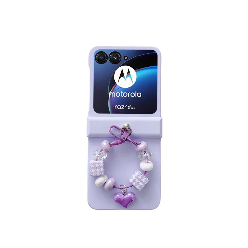 For Motorola Razr 40 50 Ultra Razr 40Ultra 50Ultra 2023Plus 2024 Plus Case Cute With Keychain Shockproof Back Cover Accessories