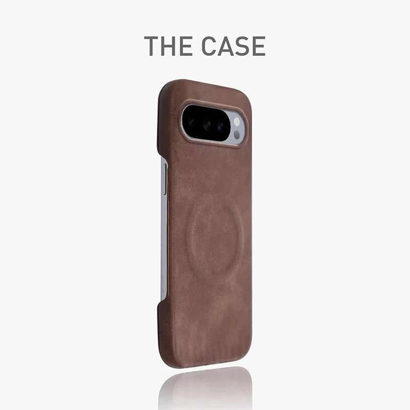 Luxury Matte Leather Case For Googel Pixel 9a Pro XL Magsafe Magnetic Wireless Charge Case For Pixel 10 Pro XL Shockproof Cover