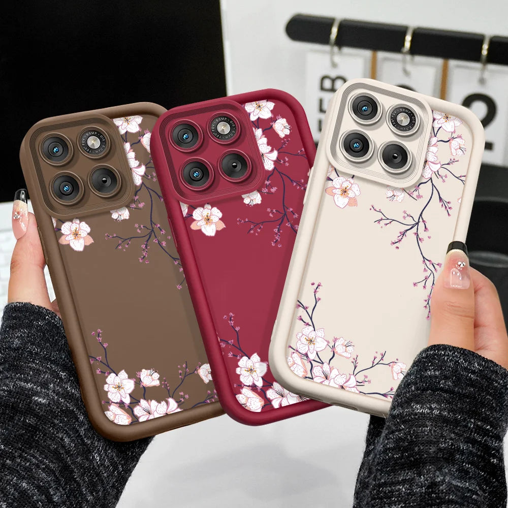 Spring Flowers Phone Case For Motorola Edge 70 60 50 40 Pro Ultra Fusion Stylus Neo 4G 5G Staircase Soft Cover