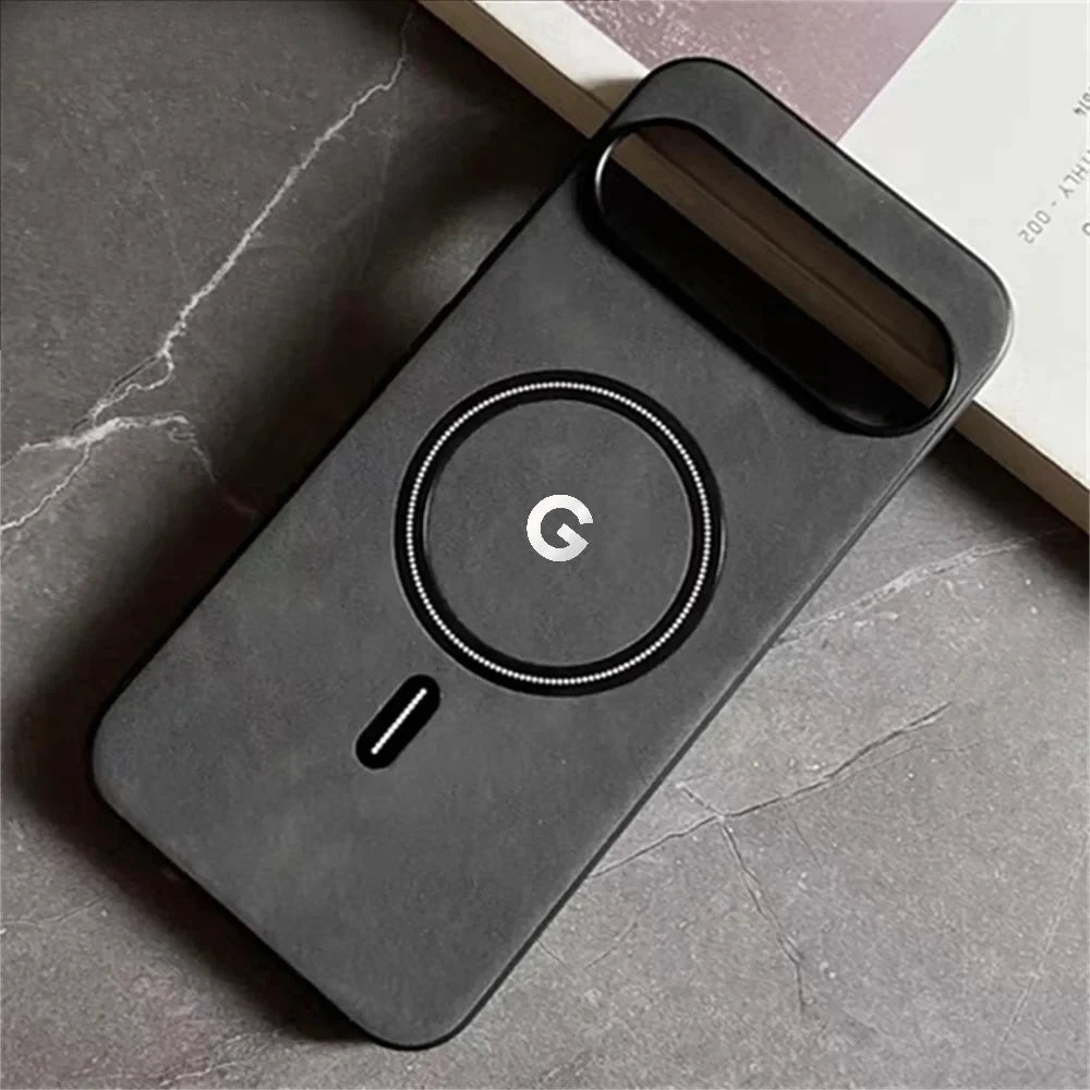 Luxury Business Leather For Magsafe Phone Case For Google Pixel 10 9 8 7 Pro XL 8A 7A Magnetic Wireless Charging Protect Cover
