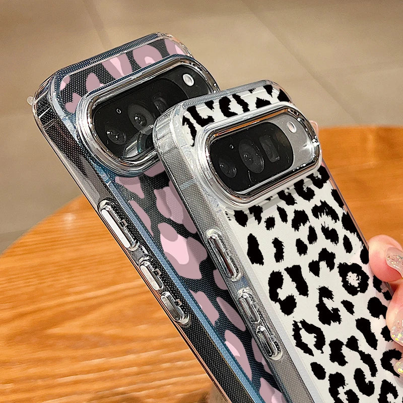 Leopard Print Pattern TPU Phone Case For Google Pixel 10 9 8 7 Pro Pixel 9 10 Pro XL 7A 8A 9A Shockproof Soft Clear Back Cover