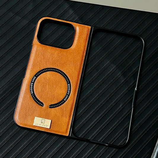 Luxury Leather Folding Case For Google Pixel 10 Pro Fold Case For Magsafe Magnetic Charge Matte Shockproof Protection Cover