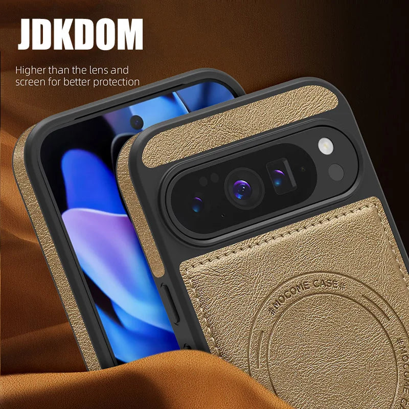 JDKDOM Dermatoglyph Magnetic Shockproof Phone Case For Google Pixel 10 9 Pro XL Cover For Google Pixel 9A 8 Pro
