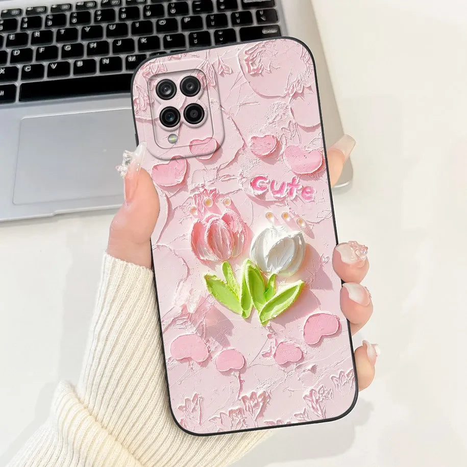 Case For Samsung Galaxy A22 M22 M32 4G Case SM-A225F SM-M225F SM-M325F Shockproof Cover Fashion Painted Soft Silicone Phone Capa